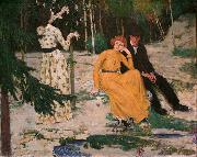 Jan Preisler Lovers oil painting on canvas
